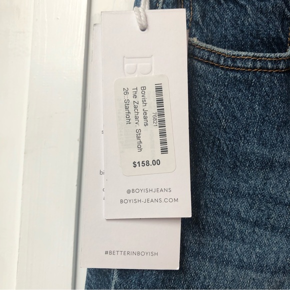 NWT Boyish Jeans the Zachary fit high rise stretch skinny Blue sizes  26 27 28 - Picture 3 of 11